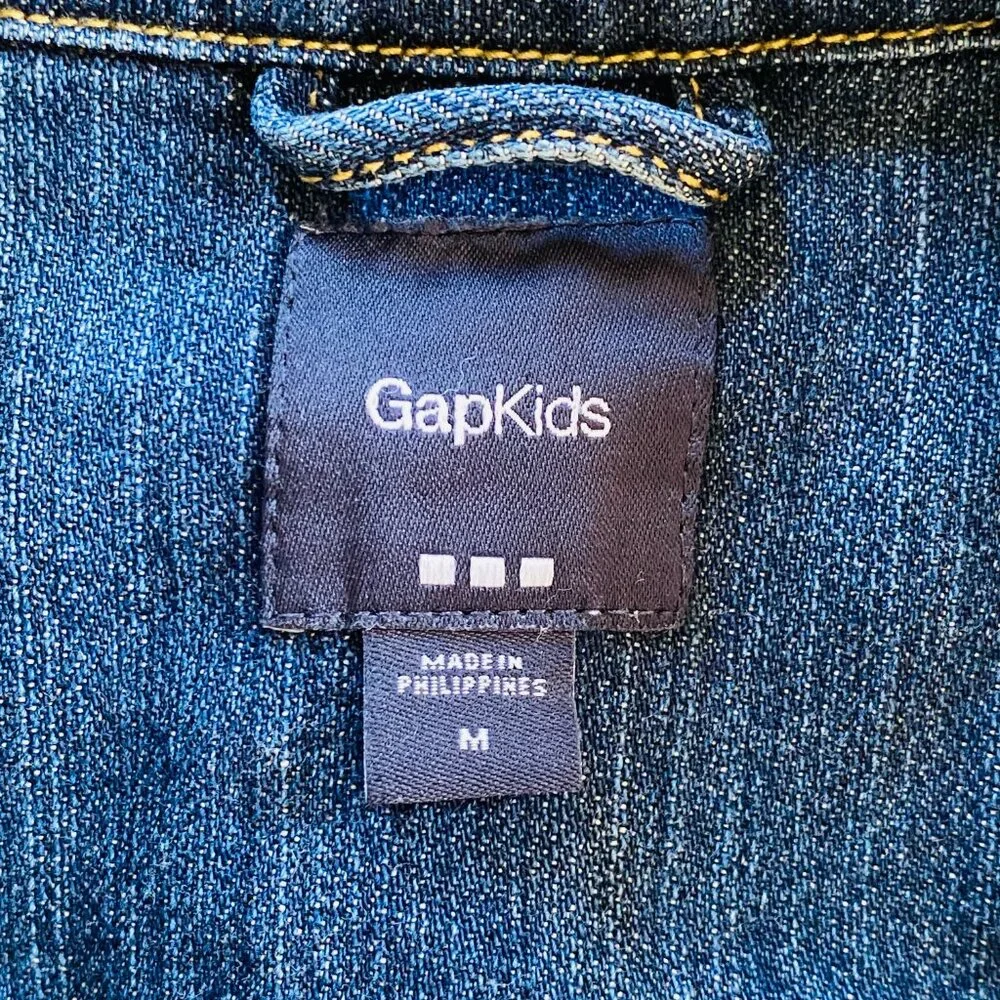 GAP Factory Girl’s Denim Jacket Dark Wash size M 7/8 Excellent Condition